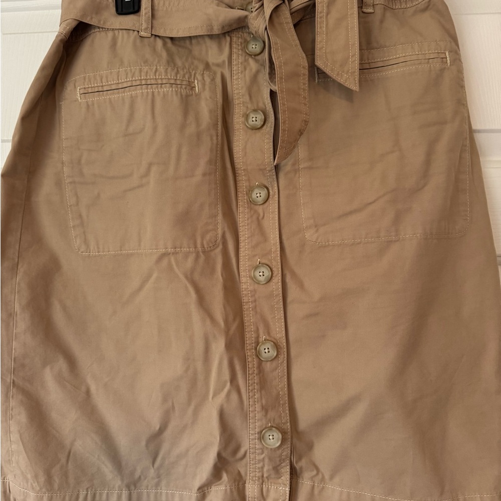 J. Crew Beige Skirt with Tie Waist